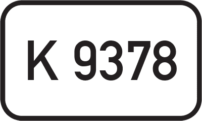 Straßenschild Kreisstraße K 9378