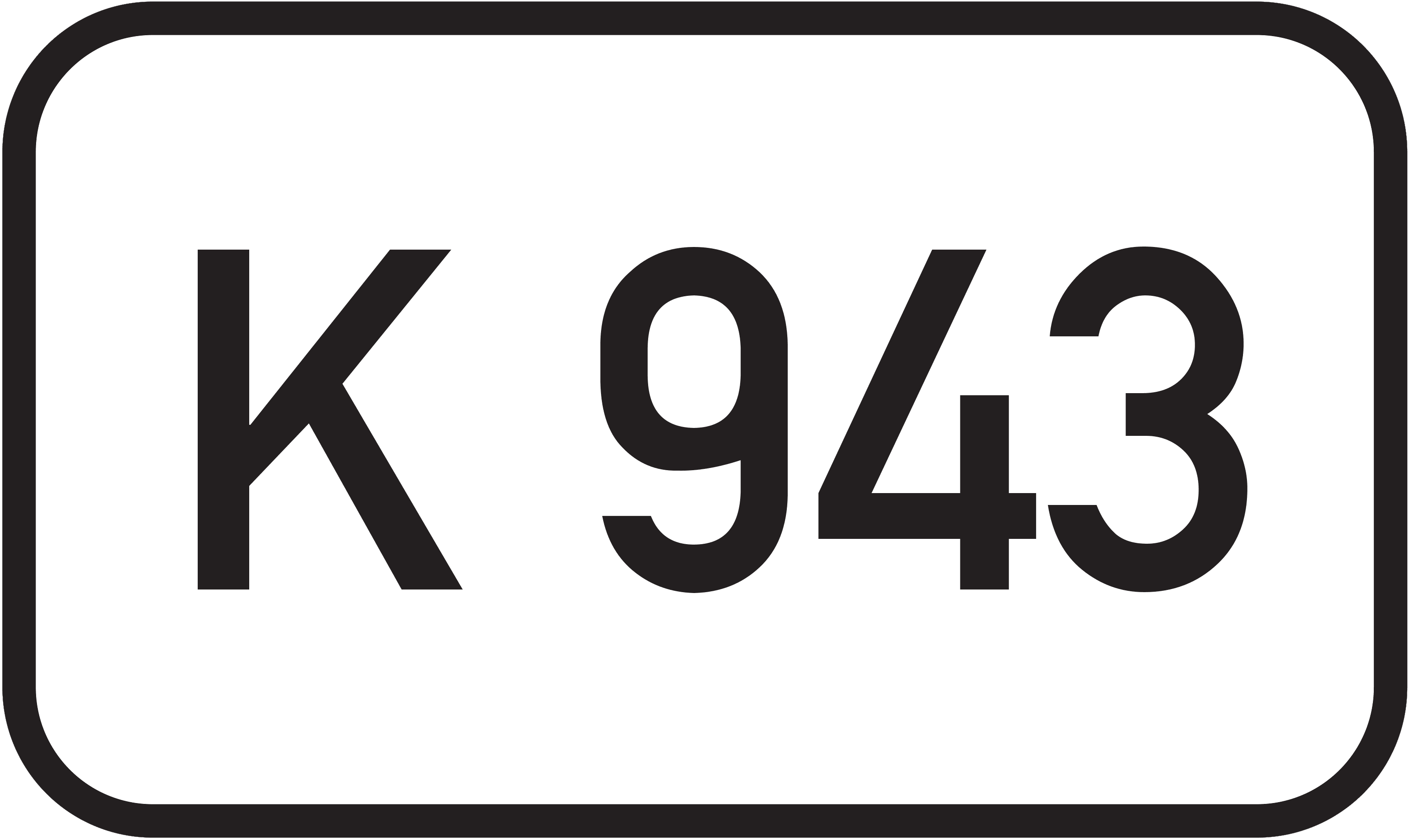 Straßenschild Kreisstraße K 943
