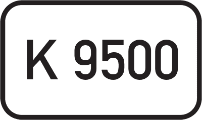 Straßenschild Kreisstraße K 9500