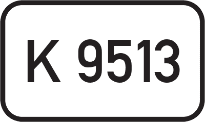 Straßenschild Kreisstraße K 9513