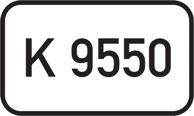 Straßenschild Kreisstraße K 9550