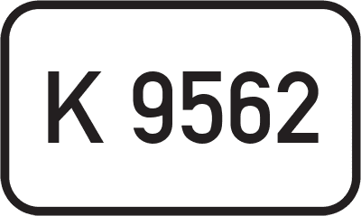 Straßenschild Kreisstraße K 9562