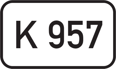 Straßenschild Kreisstraße K 957