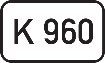 Straßenschild Kreisstraße K 960