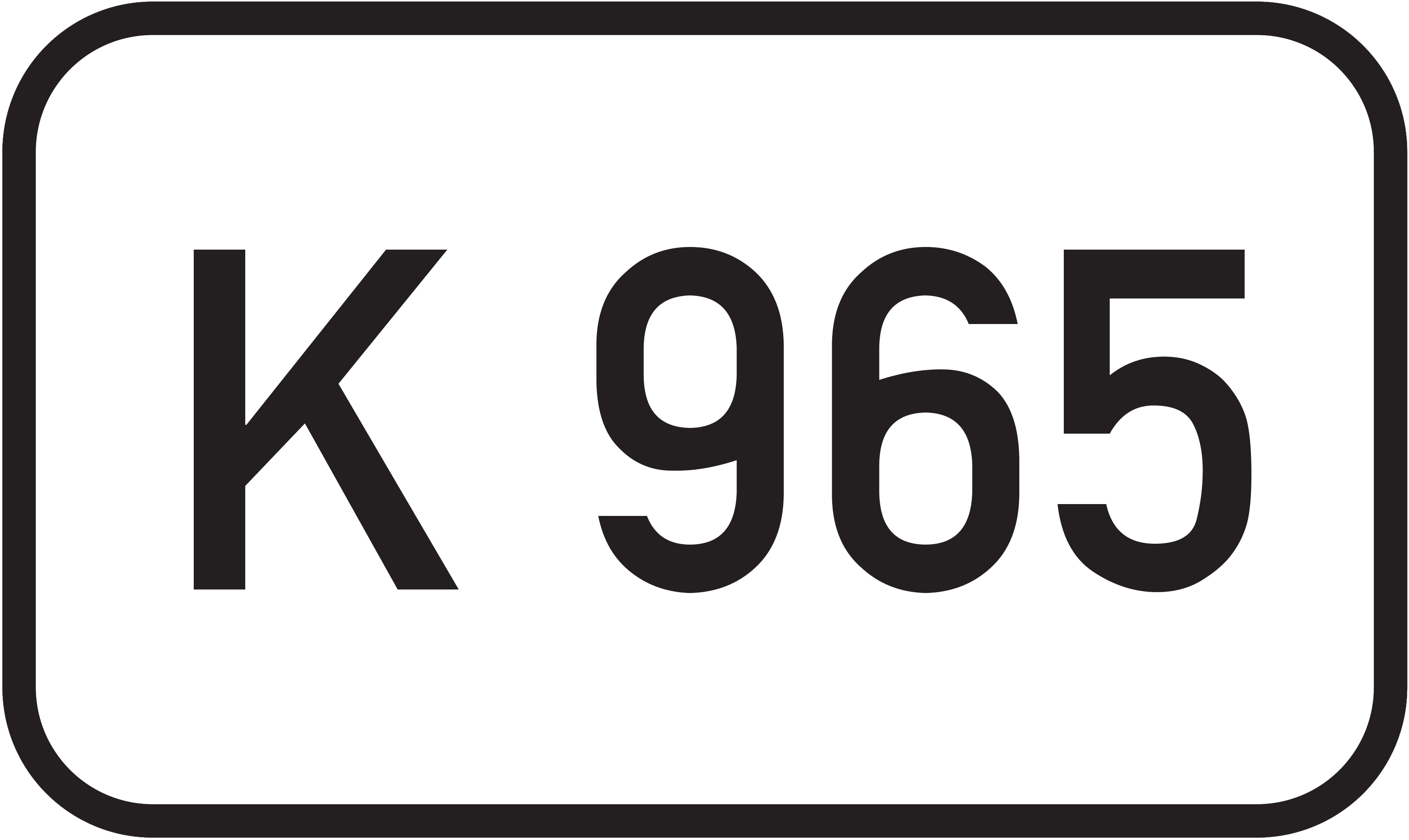Straßenschild Kreisstraße K 965