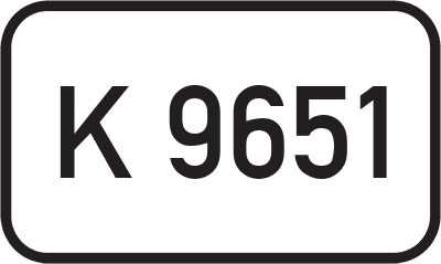 Straßenschild Kreisstraße K 9651