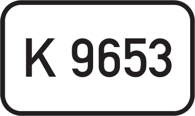 Straßenschild Kreisstraße K 9653