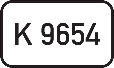 Straßenschild Kreisstraße K 9654