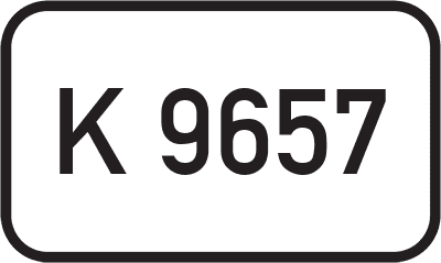 Straßenschild Kreisstraße K 9657
