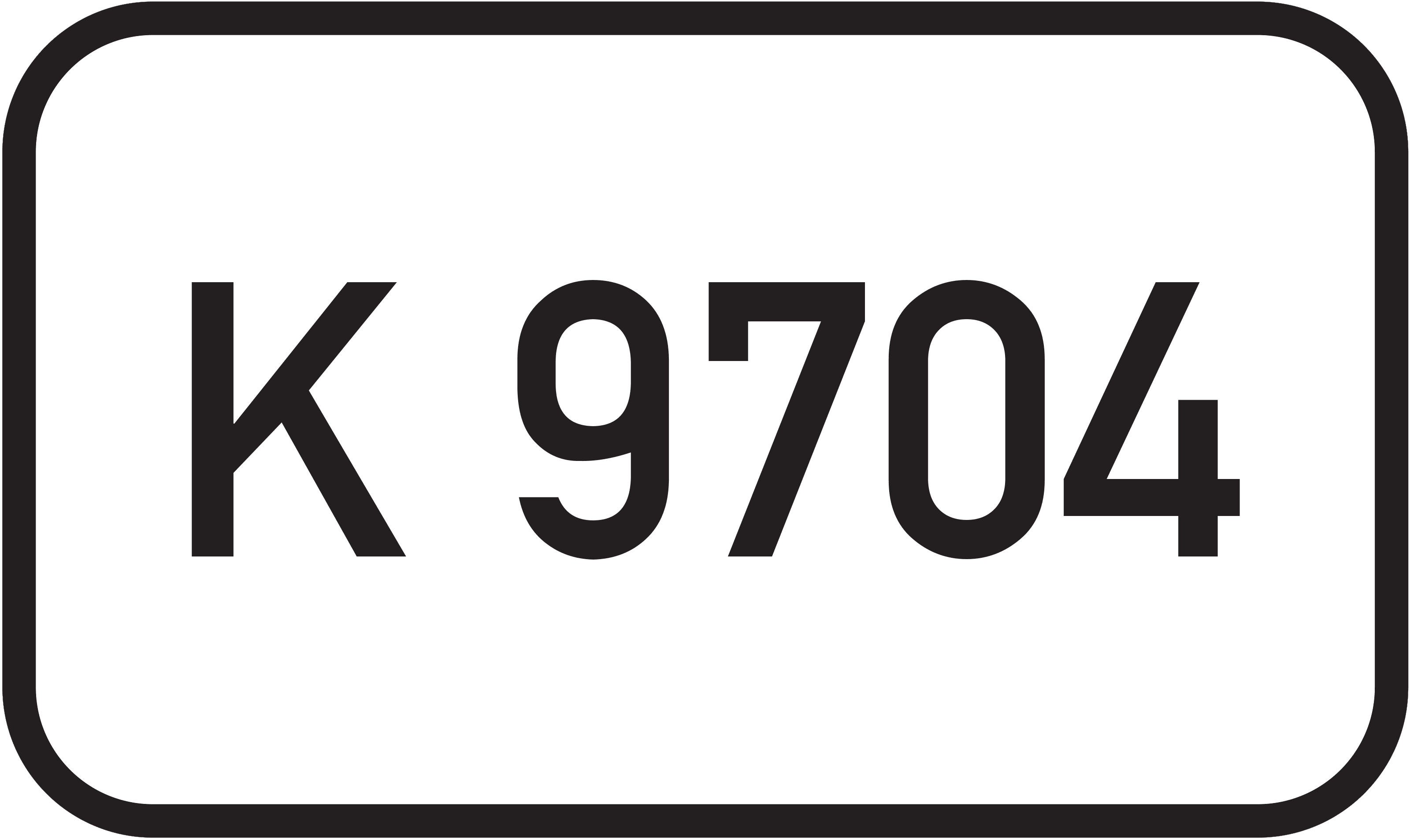 Straßenschild Kreisstraße K 9704