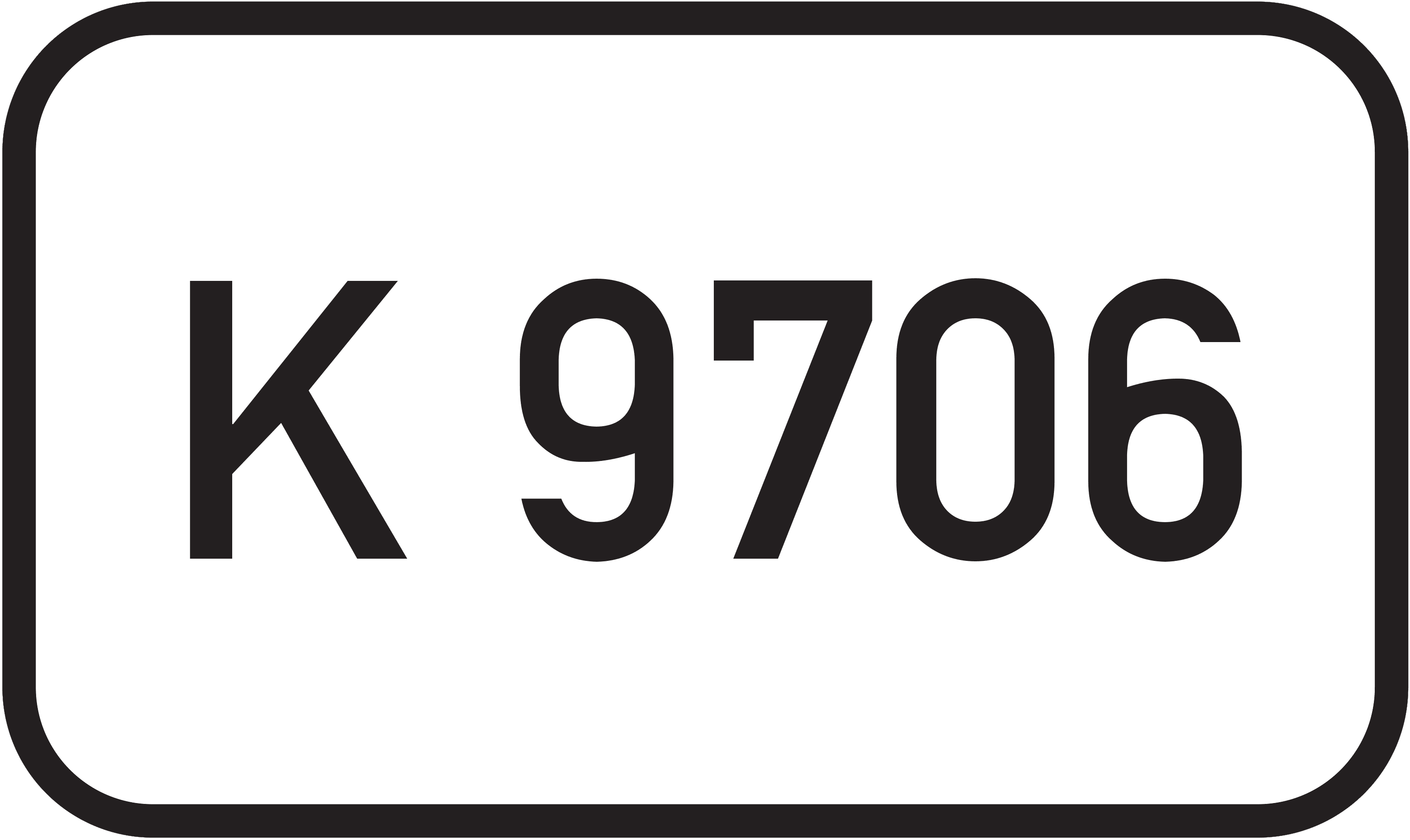 Straßenschild Kreisstraße K 9706