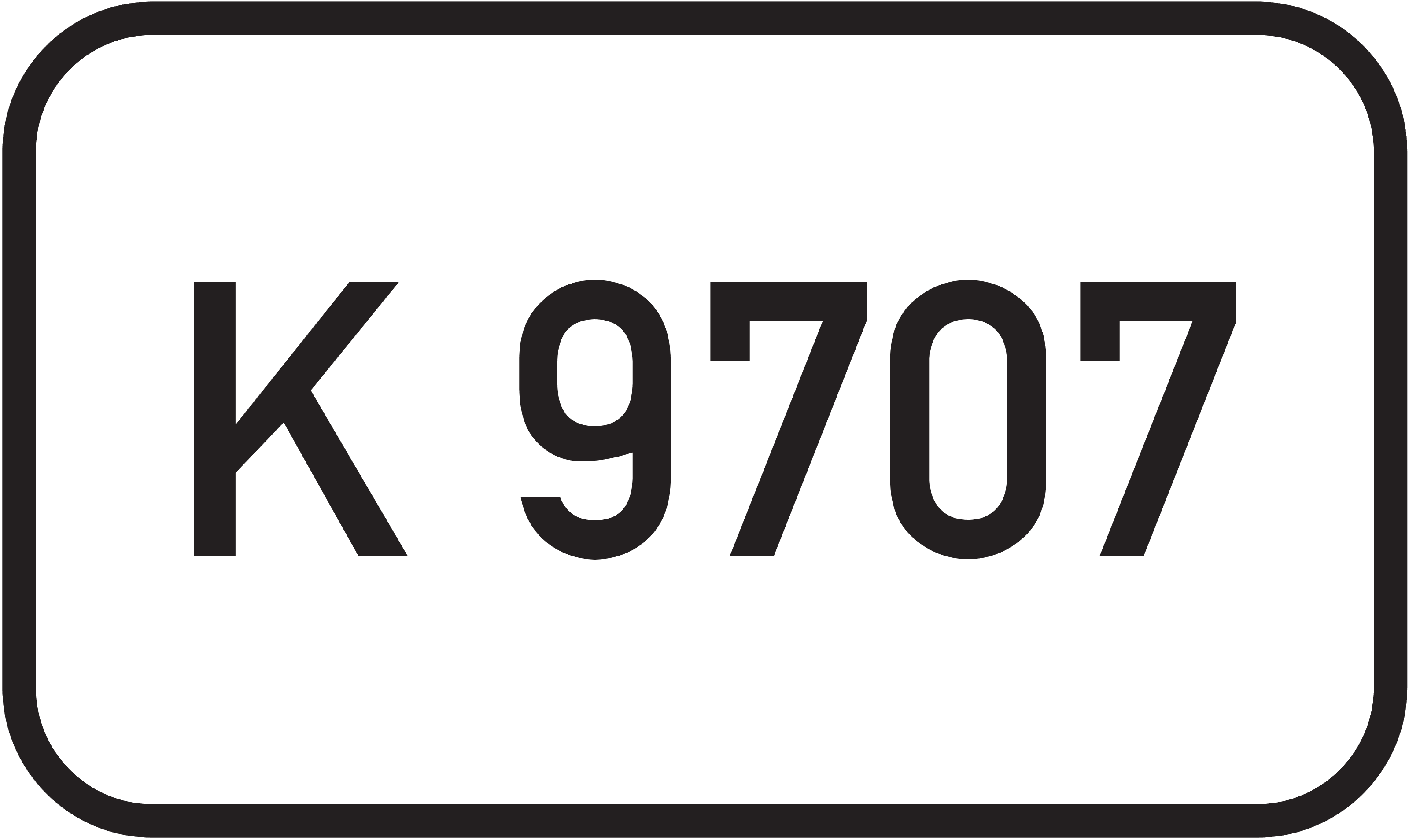 Straßenschild Kreisstraße K 9707