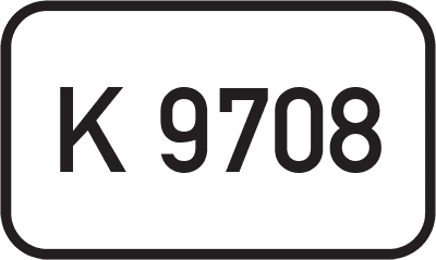 Straßenschild Kreisstraße K 9708