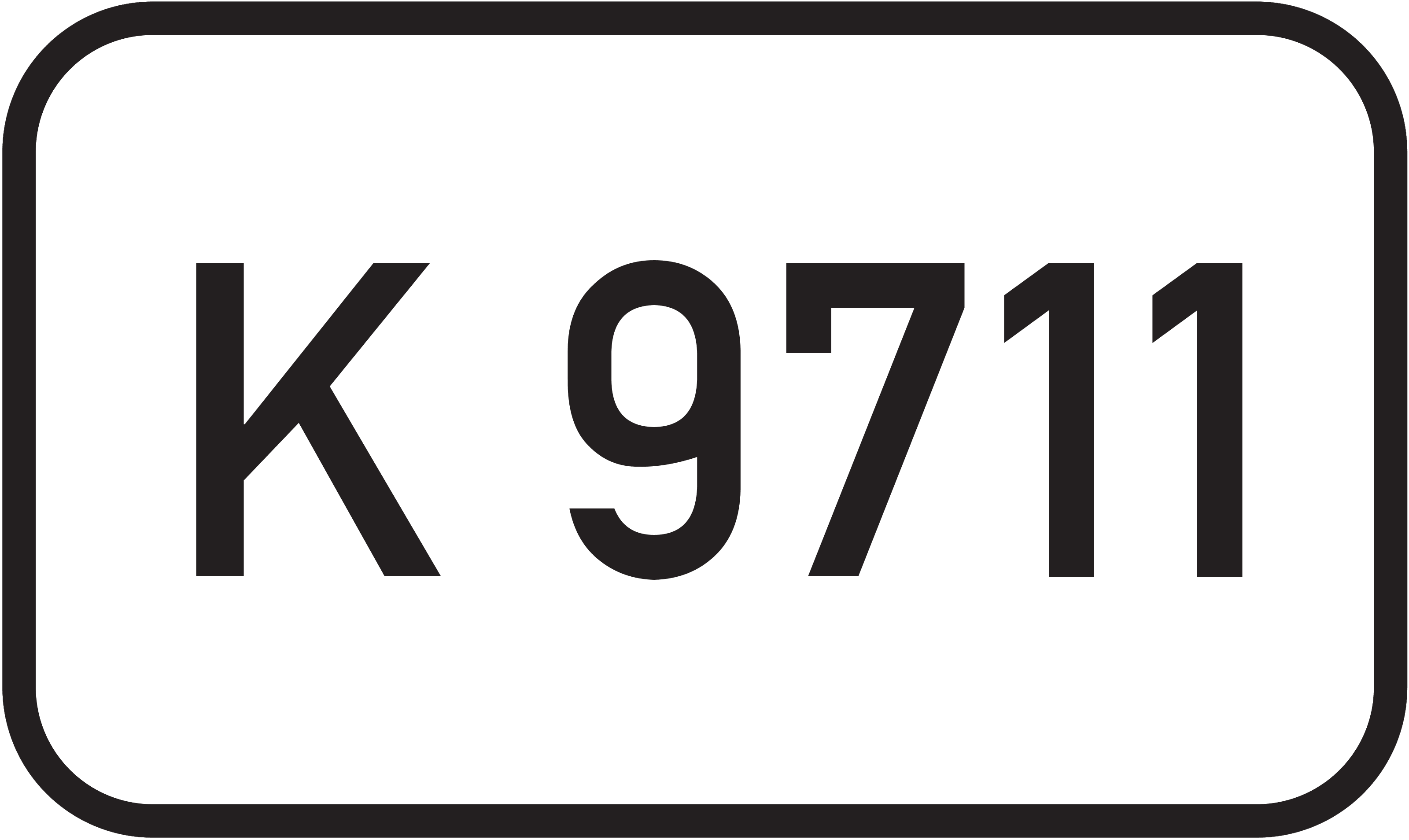 Straßenschild Kreisstraße K 9711