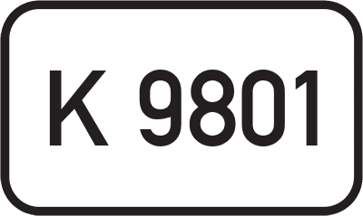 Straßenschild Kreisstraße K 9801