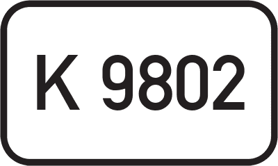Straßenschild Kreisstraße K 9802