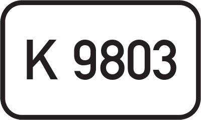 Straßenschild Kreisstraße K 9803