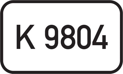 Straßenschild Kreisstraße K 9804