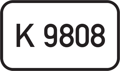 Straßenschild Kreisstraße K 9808