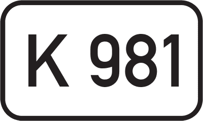 Straßenschild Kreisstraße K 981