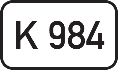 Straßenschild Kreisstraße K 984