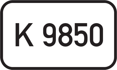 Straßenschild Kreisstraße K 9850