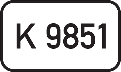 Straßenschild Kreisstraße K 9851