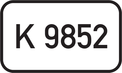 Straßenschild Kreisstraße K 9852