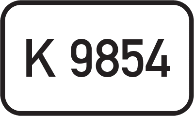 Straßenschild Kreisstraße K 9854