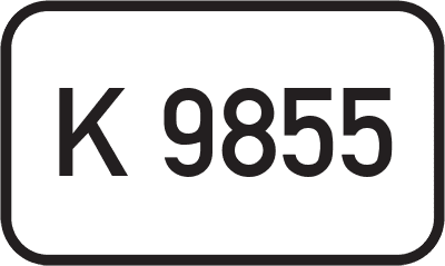 Straßenschild Kreisstraße K 9855