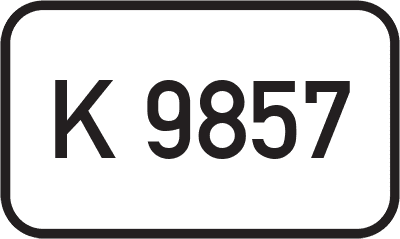 Straßenschild Kreisstraße K 9857