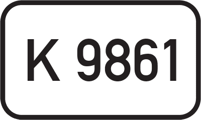 Straßenschild Kreisstraße K 9861