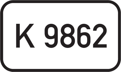 Straßenschild Kreisstraße K 9862