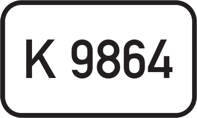 Straßenschild Kreisstraße K 9864