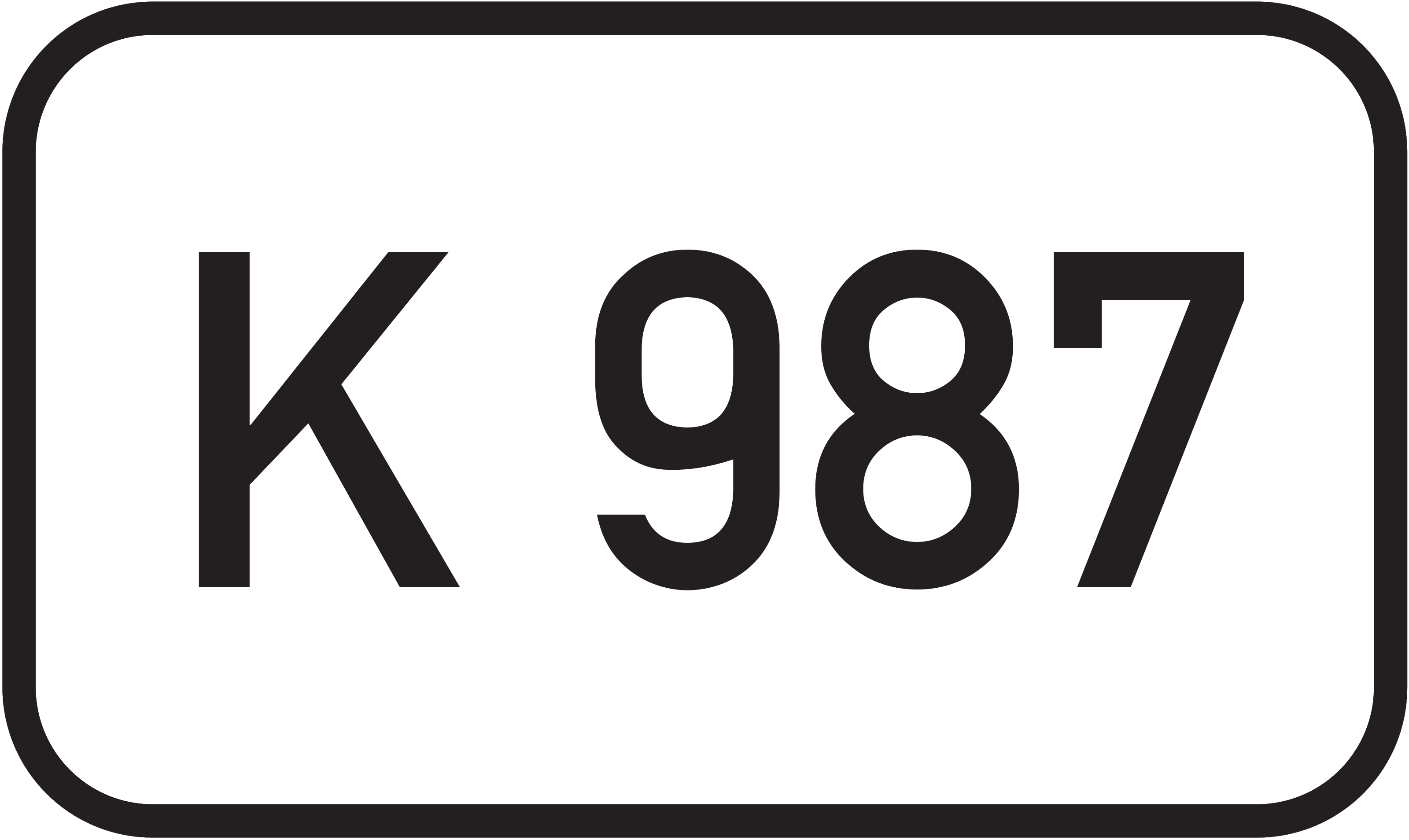 Straßenschild Kreisstraße K 987