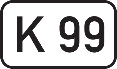 Straßenschild Kreisstraße K 99