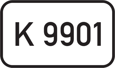 Straßenschild Kreisstraße K 9901