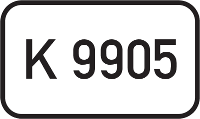 Straßenschild Kreisstraße K 9905