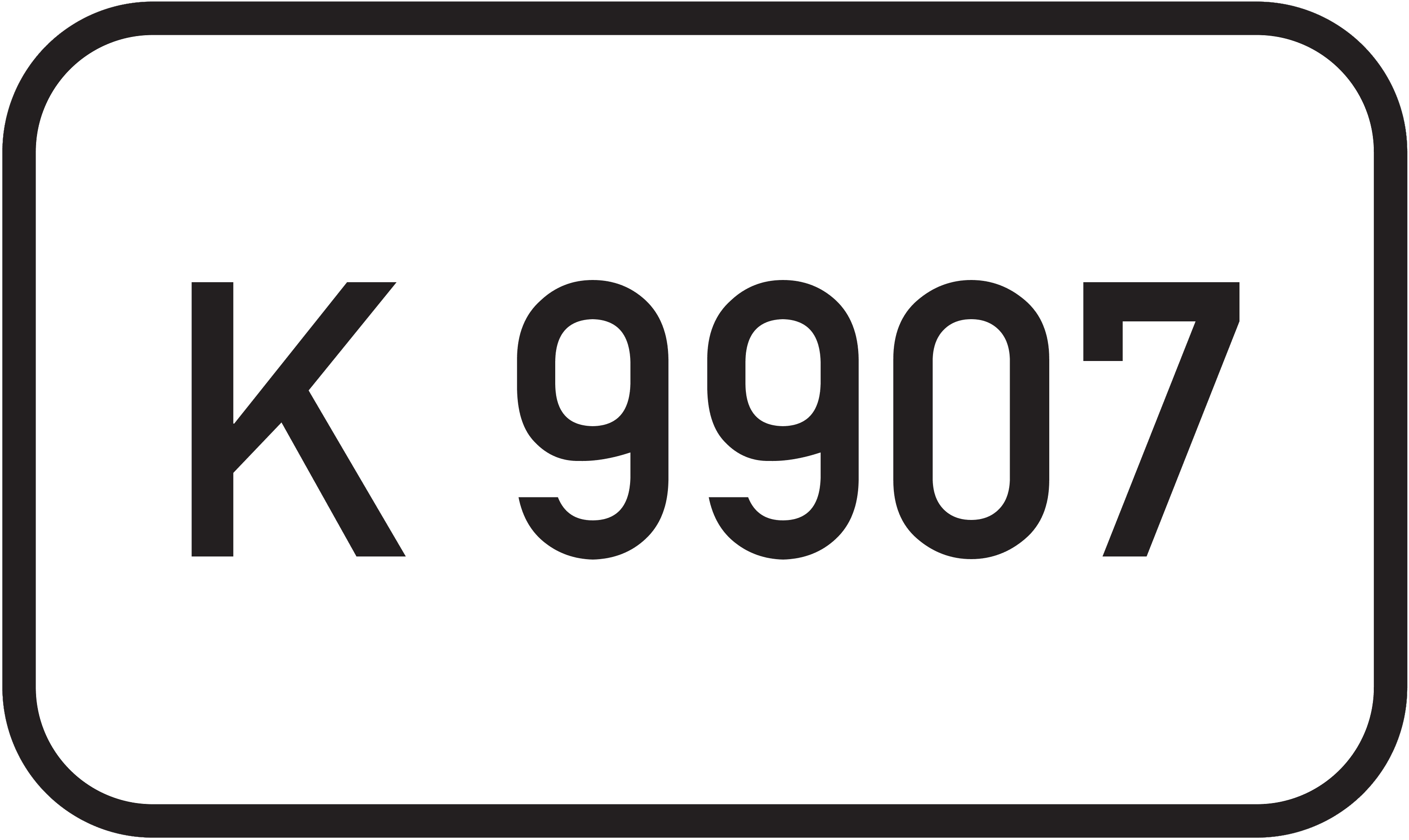 Straßenschild Kreisstraße K 9907