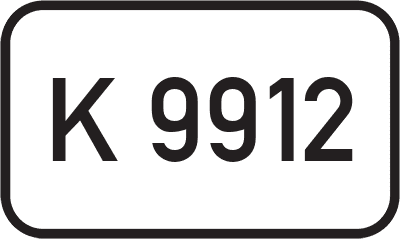 Straßenschild Kreisstraße K 9912