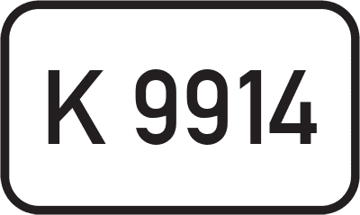 Straßenschild Kreisstraße K 9914