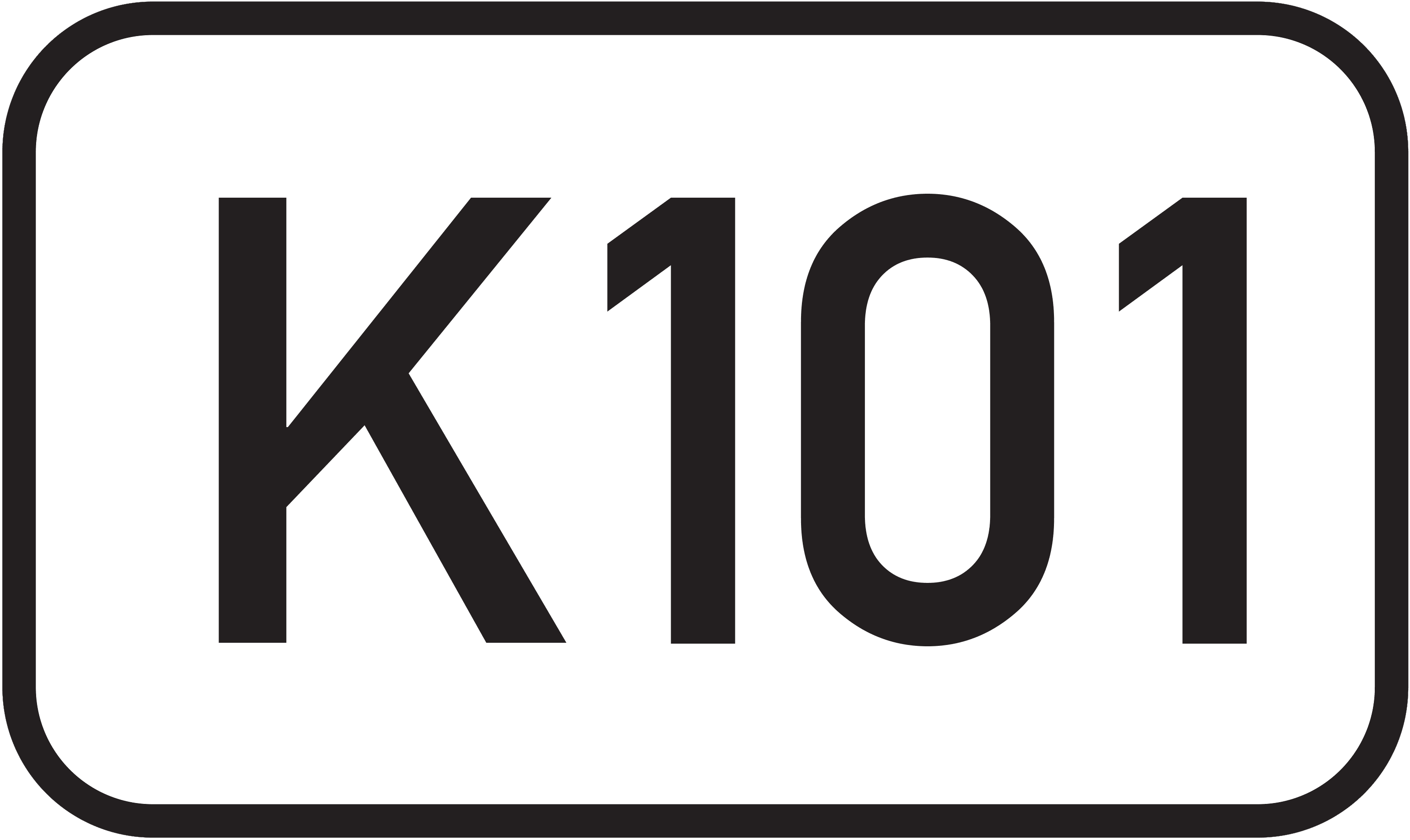 Straßenschild Kreisstraße K101