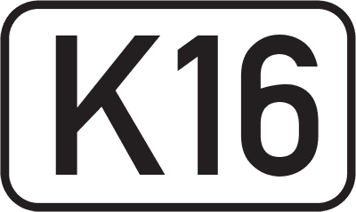 Straßenschild Kreisstraße K16