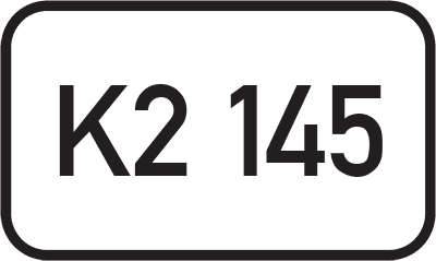 Straßenschild Kreisstraße K2 145