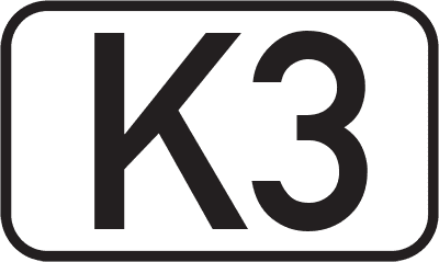 Straßenschild Kreisstraße K3