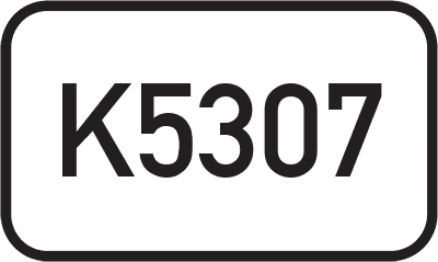 Straßenschild Kreisstraße K5307
