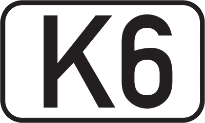 Straßenschild Kreisstraße K6