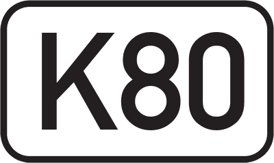 Straßenschild Kreisstraße K80