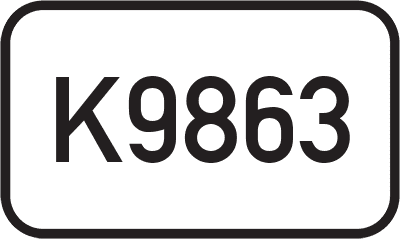 Straßenschild Kreisstraße K9863