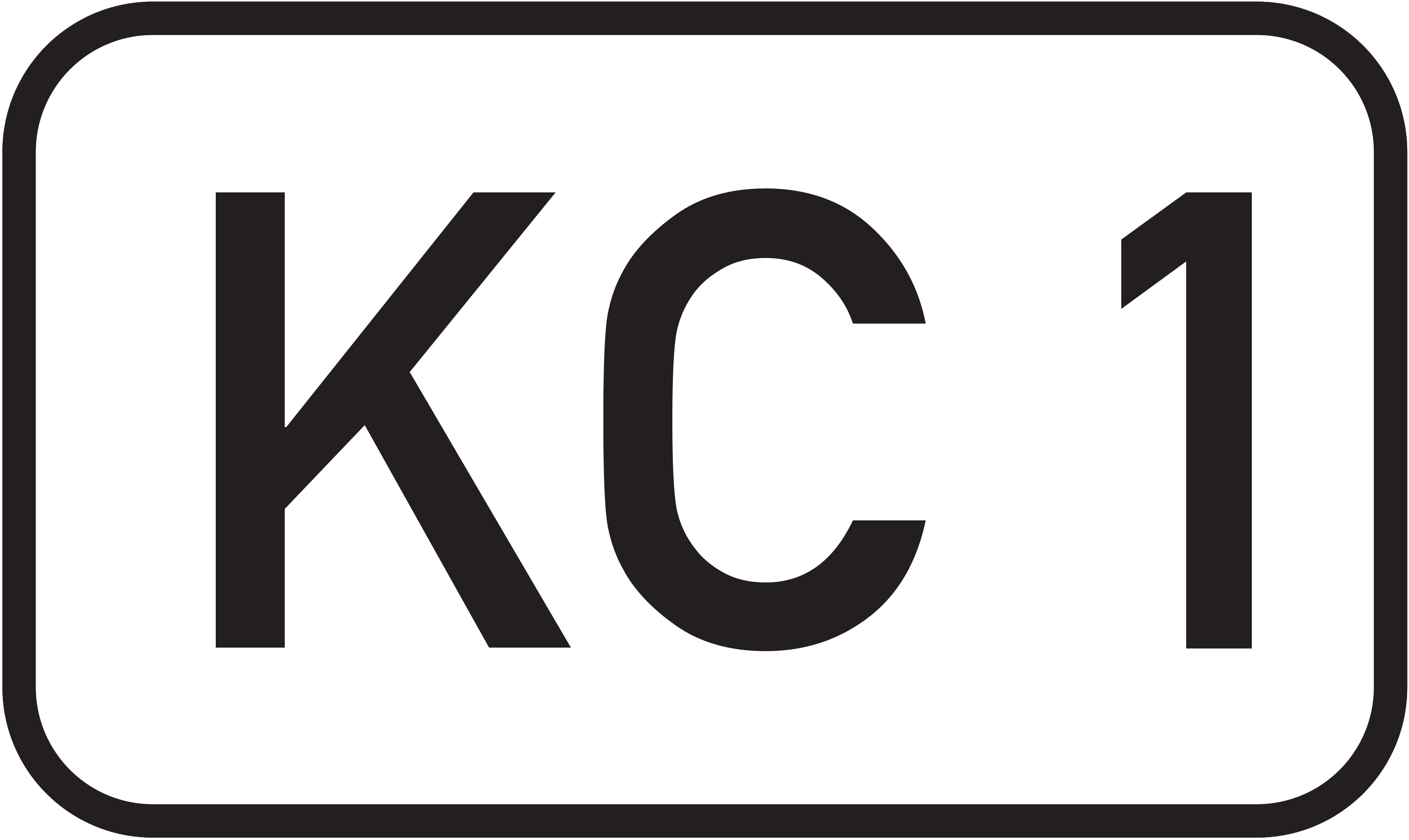 Straßenschild Kreisstraße KC 1